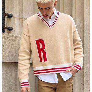 Reeseource Model Tanner Reese Varsity Knit Sweater Unisex Free Size